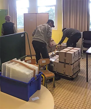 Groupe scolaire La Bernadière à St-Herblain-Transfert, carton et conditionnements