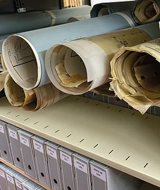 Archives départementales de Gironde - Traitement documentaire - rouleaux plans